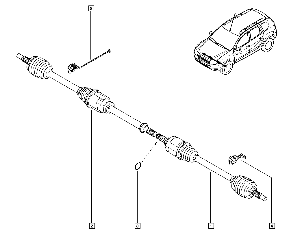 RENAULT 391004855R - Nivelsarja, vetoakseli inparts.fi