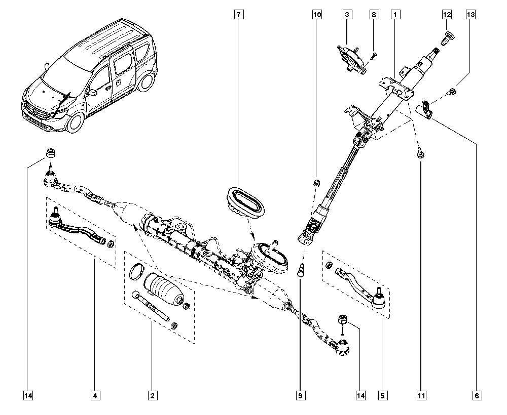 RENAULT 48 52 111 05R - Raidetangon pää, suora inparts.fi