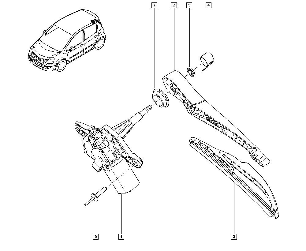 RENAULT 7701066143 - Tuulilasinpyyhkimen varsi, lasinpesu inparts.fi