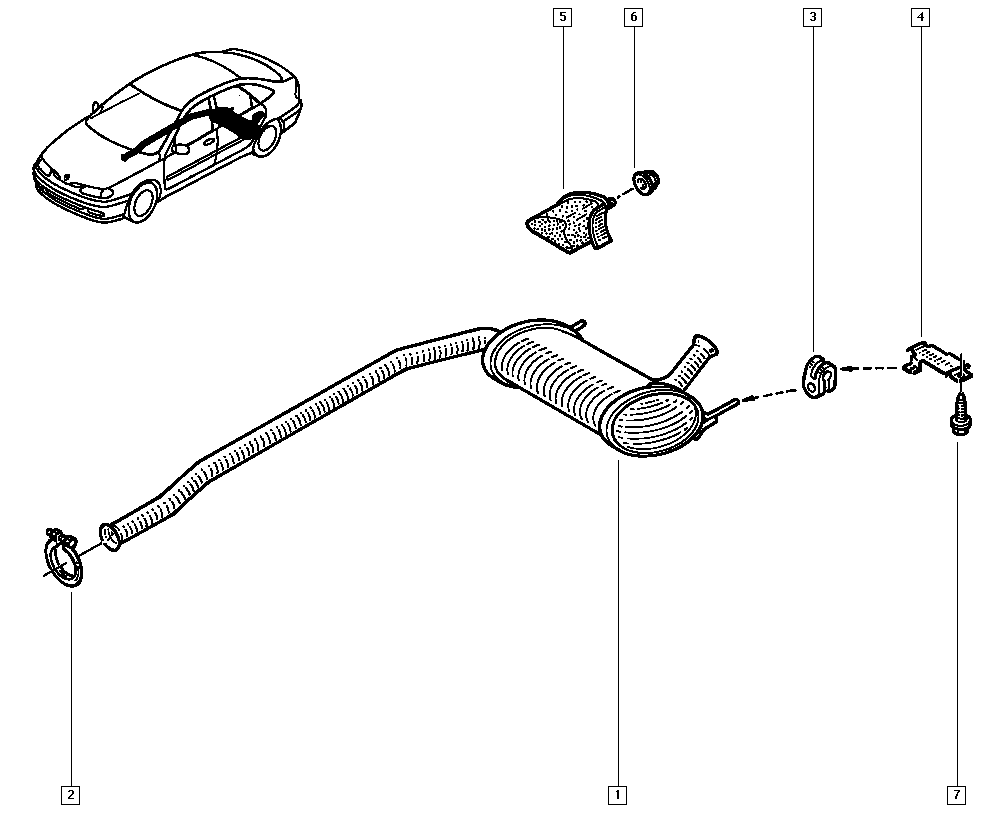 RENAULT 82 00 157 362 - Putkenliitin, pakoputkisto inparts.fi