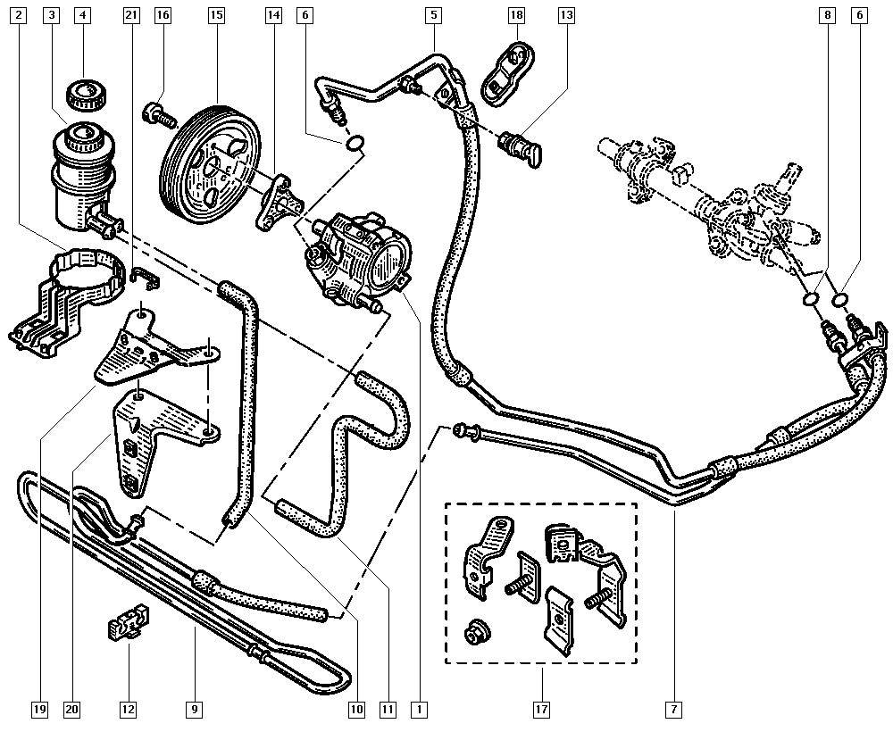 RENAULT 7700795347 - Tasaussäiliö, servo-ohjaus inparts.fi