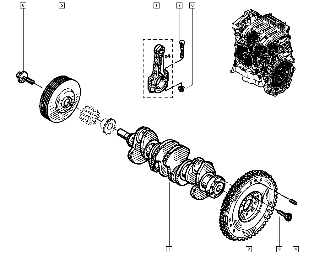 RENAULT 82 00 392 683 - Hihnapyörä, kampiakseli inparts.fi