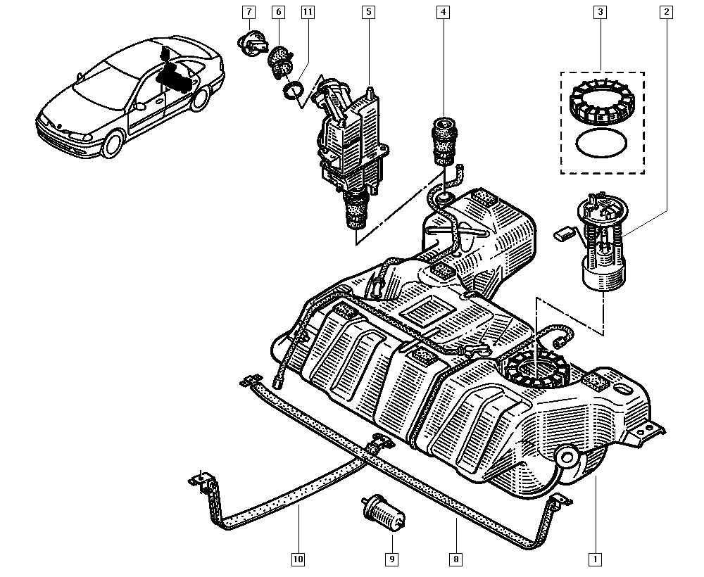 RENAULT 82 00 016 909 - Polttoaineen syöttömoduuli inparts.fi