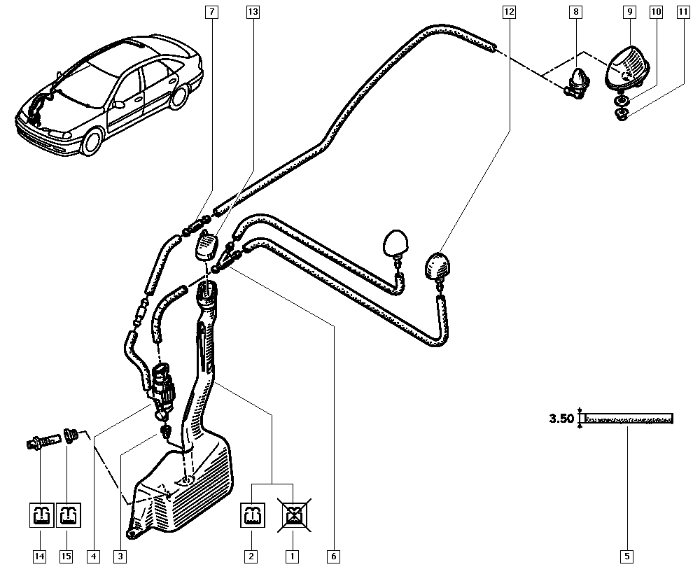 RENAULT 7700430702 - Pesunestepumppu, lasinpesu inparts.fi