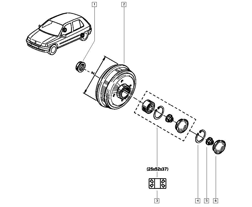 NISSAN 7700 419 824 - Jarrurumpu inparts.fi