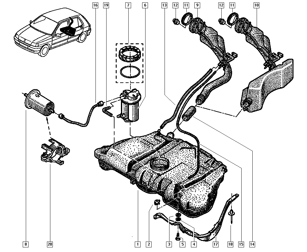 MAHLE 7700845961 - Polttoainesuodatin inparts.fi