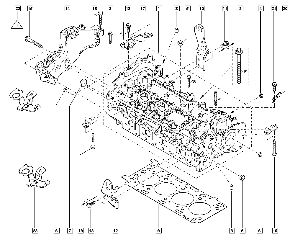 RENAULT 7701477996 - Sylinterikansi inparts.fi