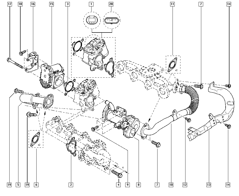 RENAULT 8200968414 - Jäähdytin,pakokaasukierrätys inparts.fi