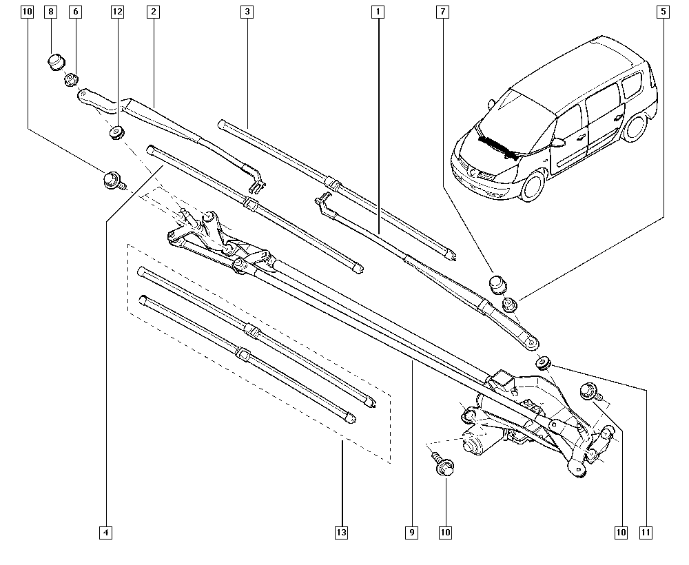 RENAULT 288900971R - Pyyhkijänsulka inparts.fi