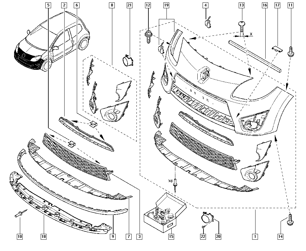 RENAULT 7703072046 - Suoja / koristelista inparts.fi