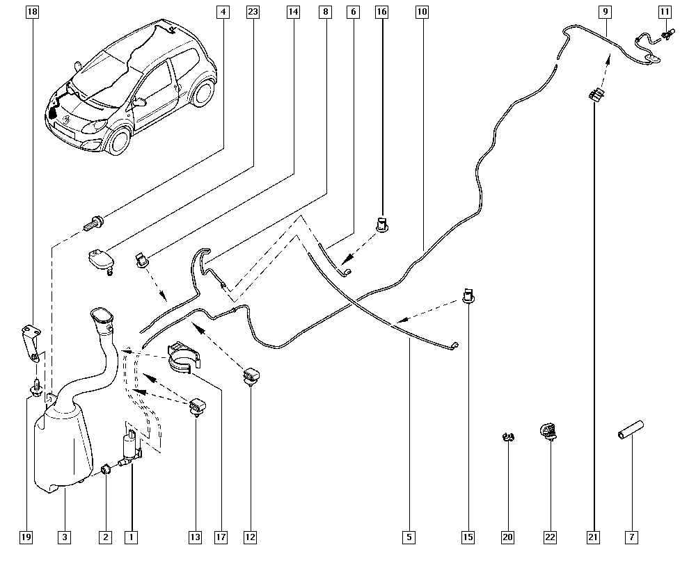 RENAULT 7700820970 - Korkki, pesusäiliö inparts.fi