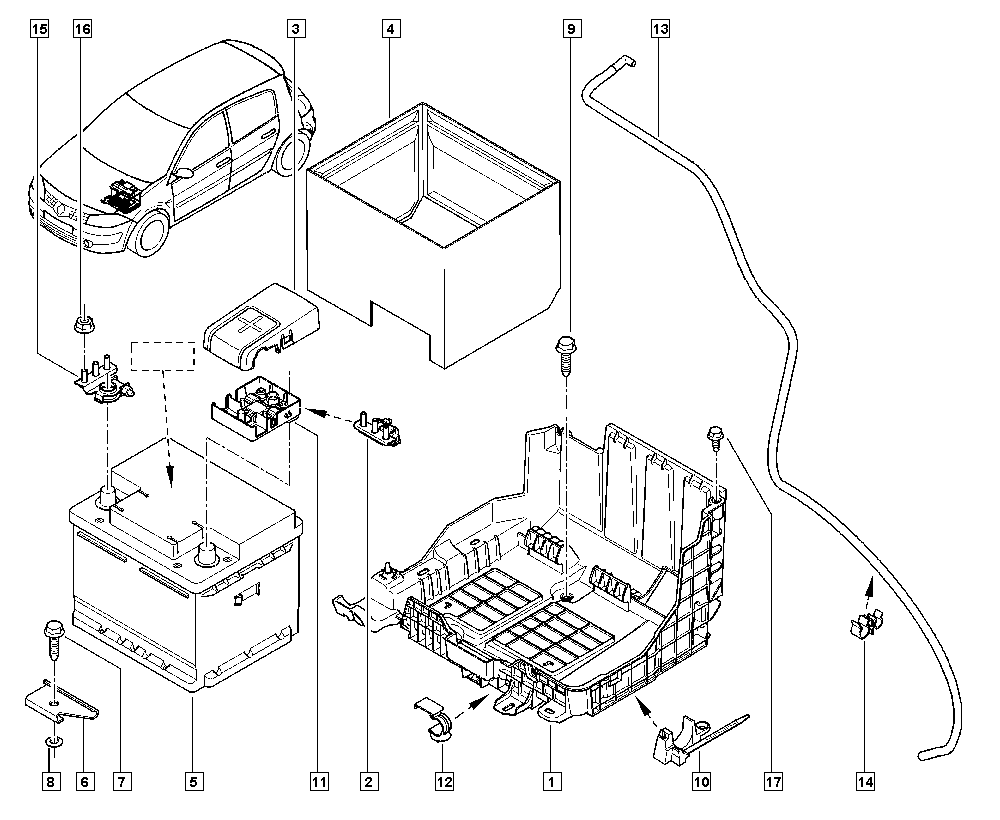 RENAULT 8200432967 - Akkuadapteri inparts.fi