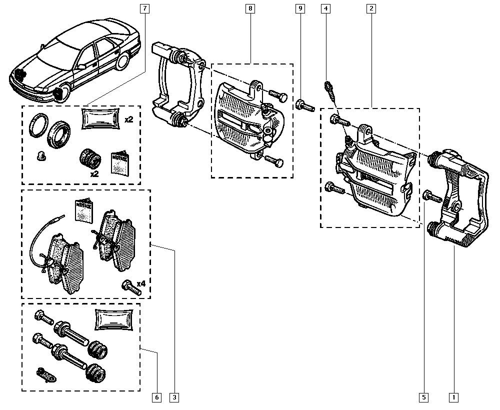 RENAULT TRUCKS 7701202048 - Korjaussarja, jarrusatula inparts.fi