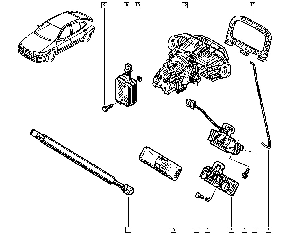 RENAULT 7701473742 - Lukkosylinteri inparts.fi