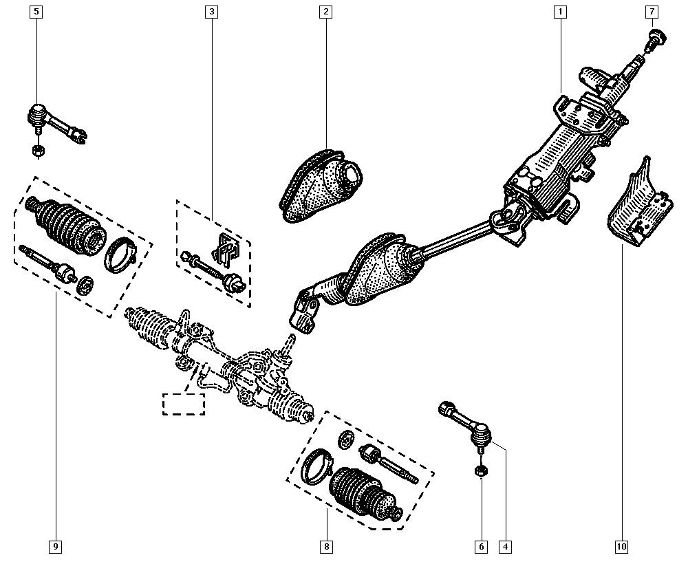 RENAULT 7701469571 - Paljekumisarja, ohjaus inparts.fi