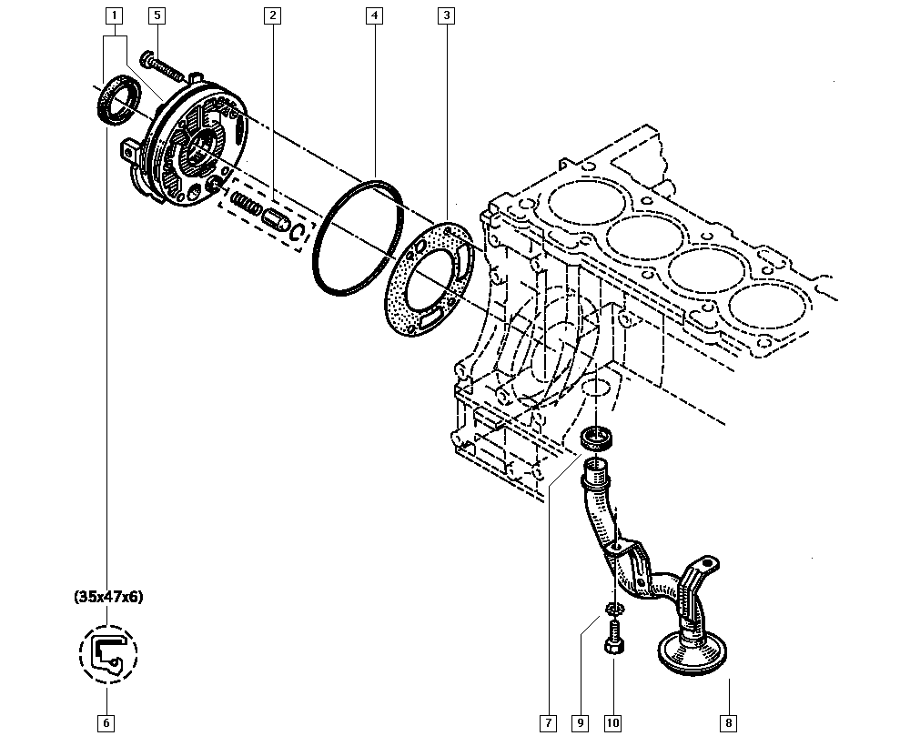 RENAULT 74 36 842 273 - Akselitiiviste, kampiakseli inparts.fi