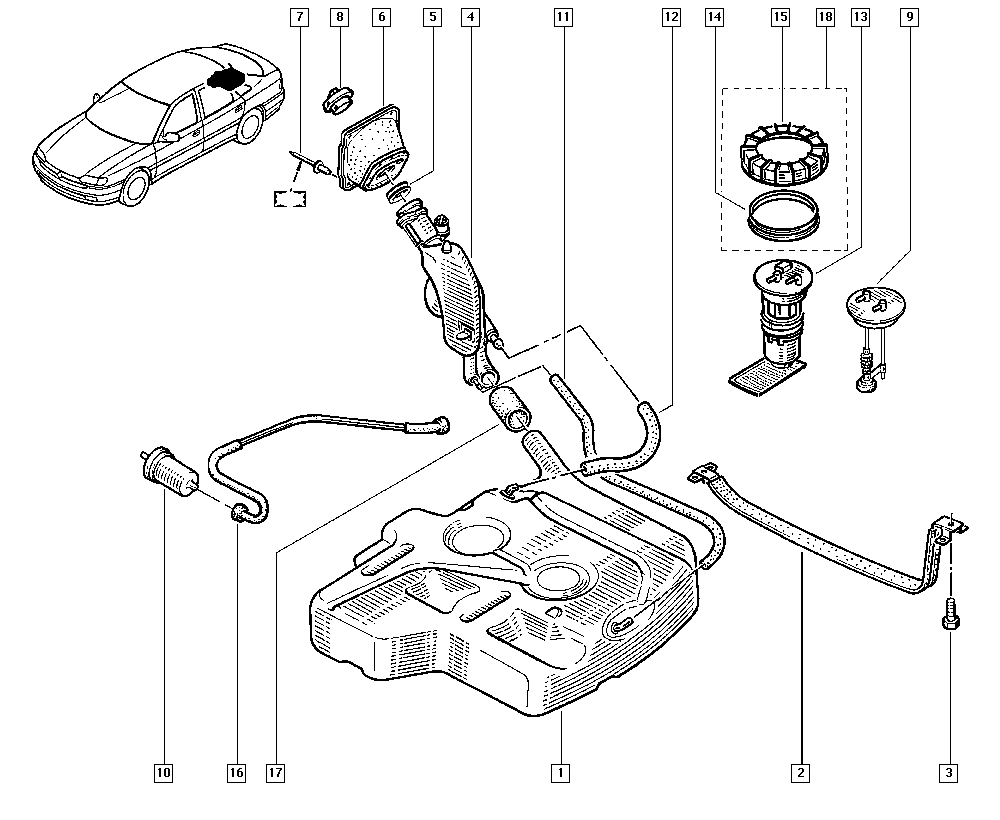 RENAULT 77 00 820 376 - Polttoainesuodatin inparts.fi