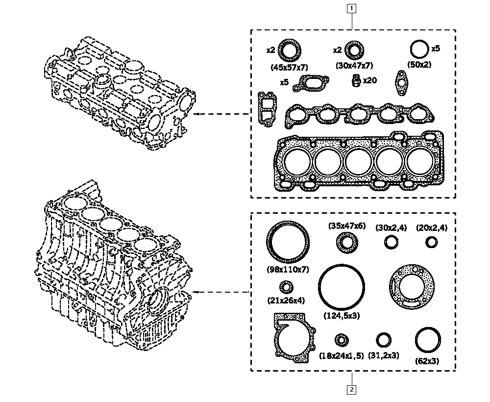 RENAULT 74 38 610 025 - Tiivistesarja, kampikammio inparts.fi