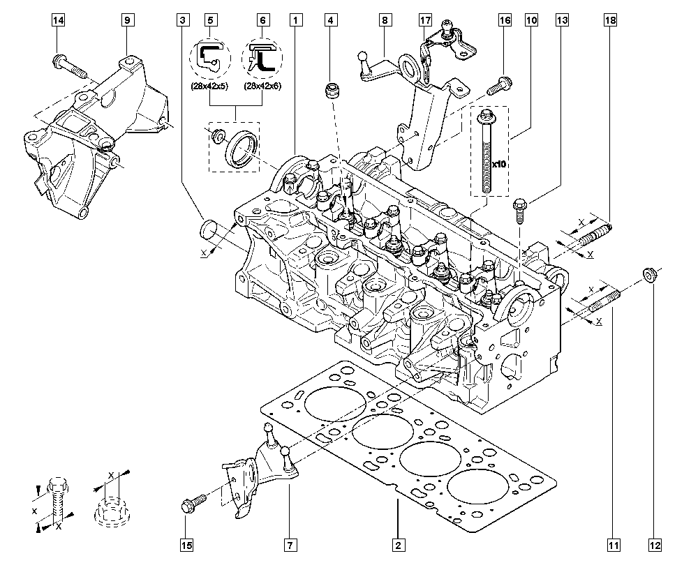 Mercedes-Benz 110413019R - Sylinterikansi inparts.fi