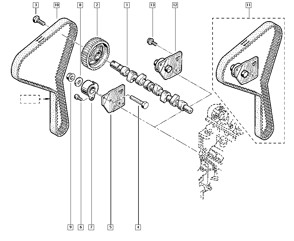 RENAULT 77 01 477 050 - Hammashihnasarja inparts.fi