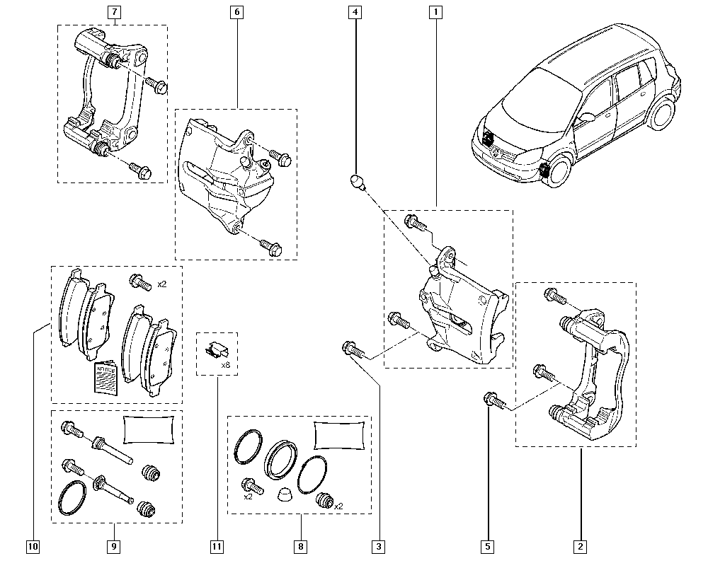 RENAULT 410606463R - PAD-FR BRAKE, LINE inparts.fi