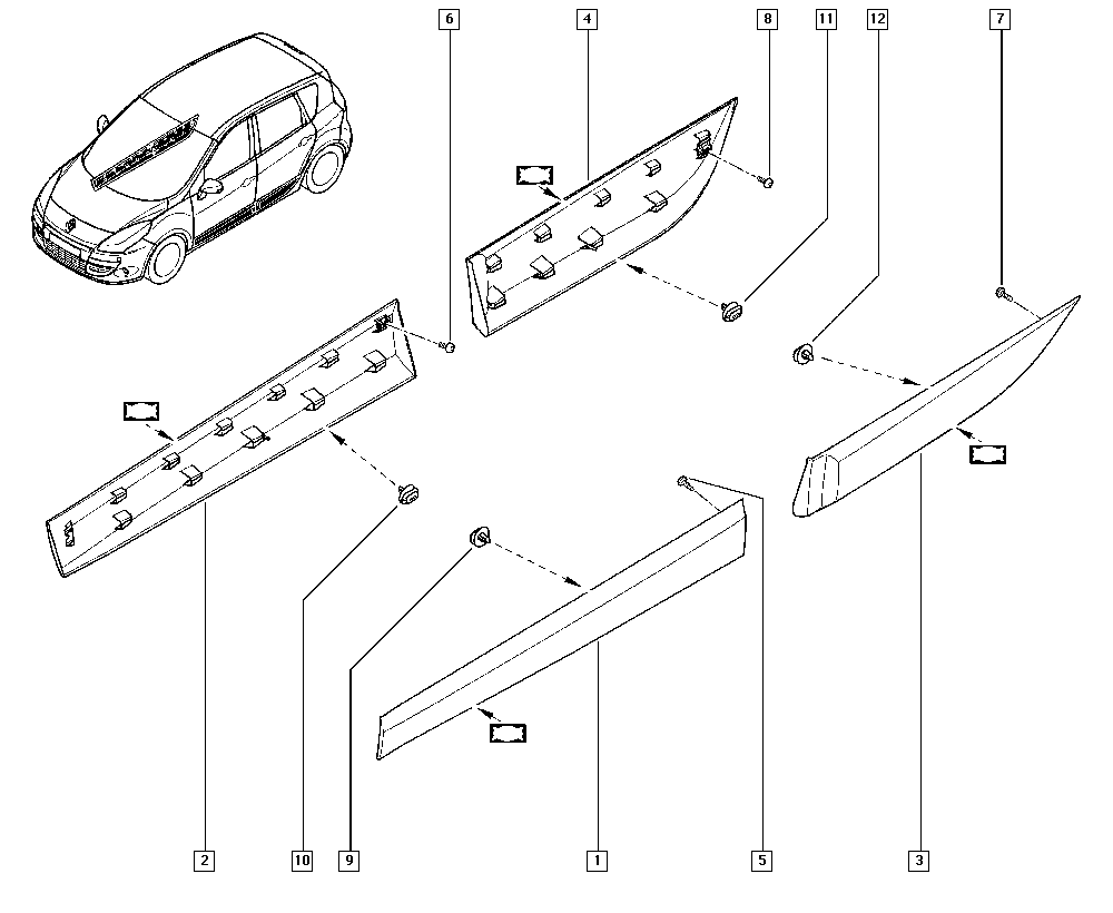 RENAULT 7701047661 - Suoja / koristelista inparts.fi