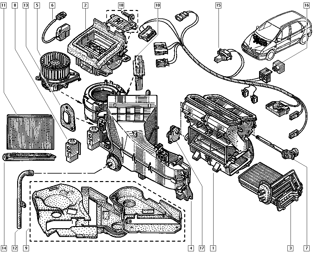 RENAULT 77 01 044 611 - Paisuntaventtiili, ilmastointilaite inparts.fi