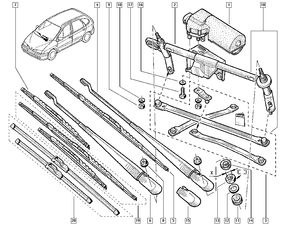 RENAULT 288905546R - Pyyhkijänsulka inparts.fi