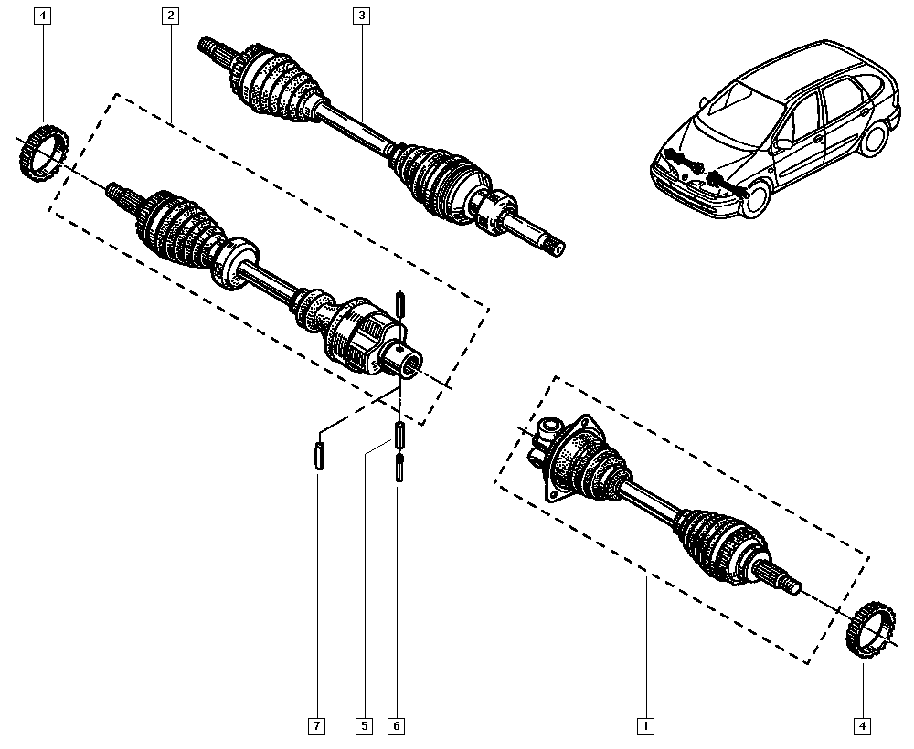 RENAULT 7700112116 - Vetoakseli inparts.fi