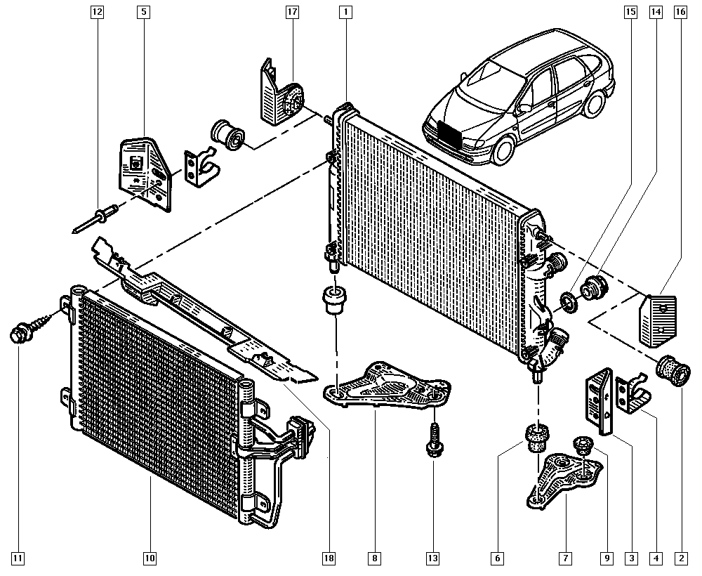 RENAULT TRUCKS 77 00 434 383 - Lauhdutin, ilmastointilaite inparts.fi