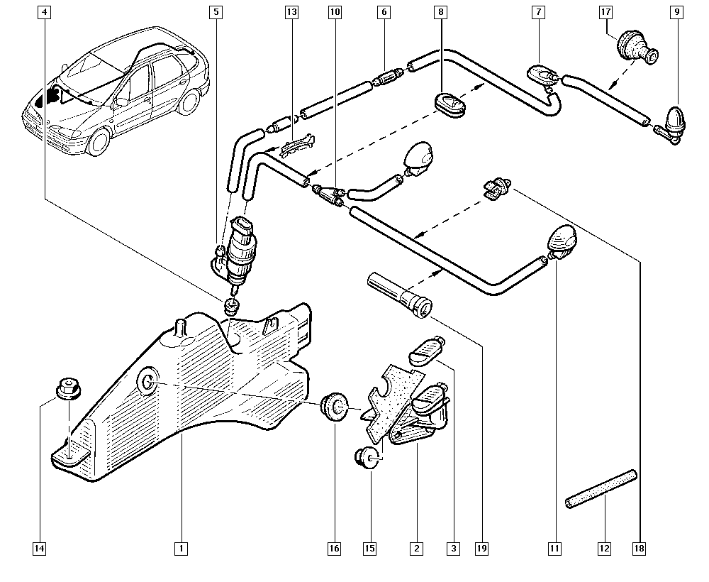 RENAULT 7700846317 - Pesusuutin, lasinpesulaite inparts.fi