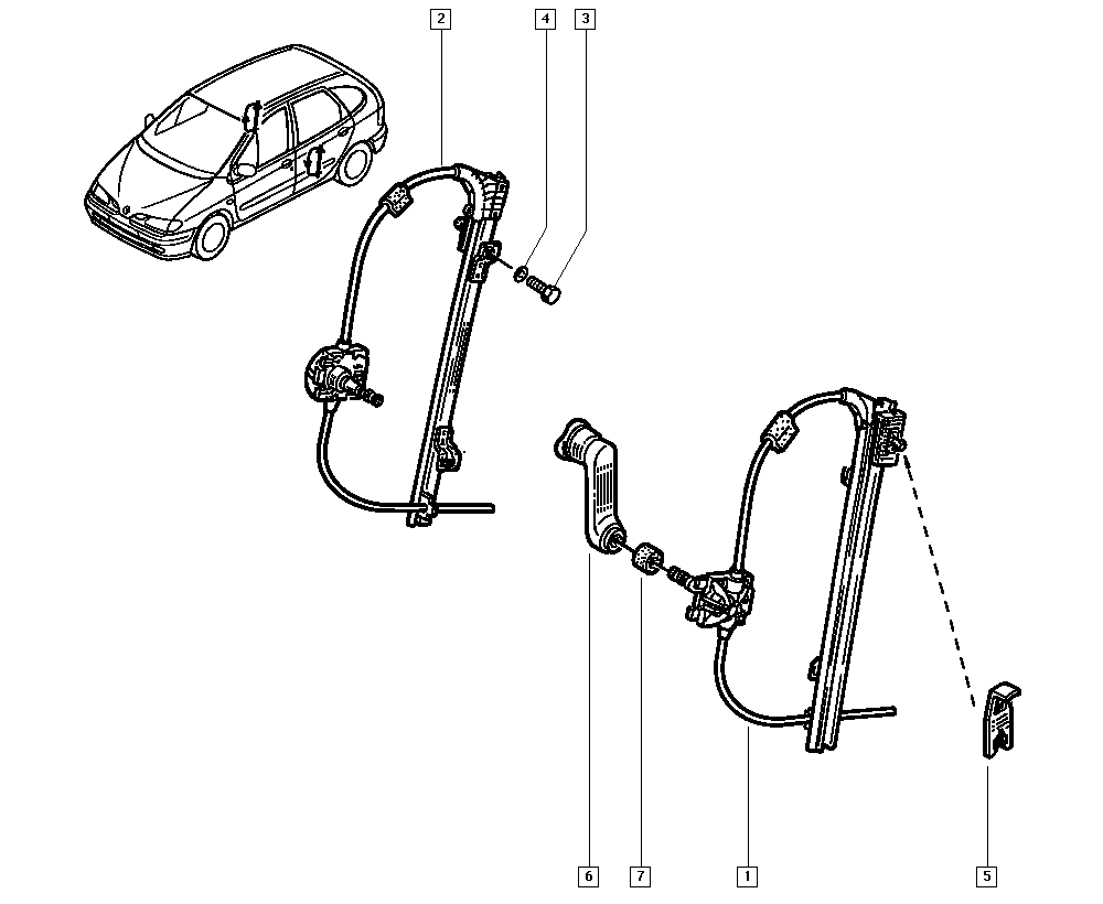 RENAULT 77 00 838 596 - Lasinnostin inparts.fi