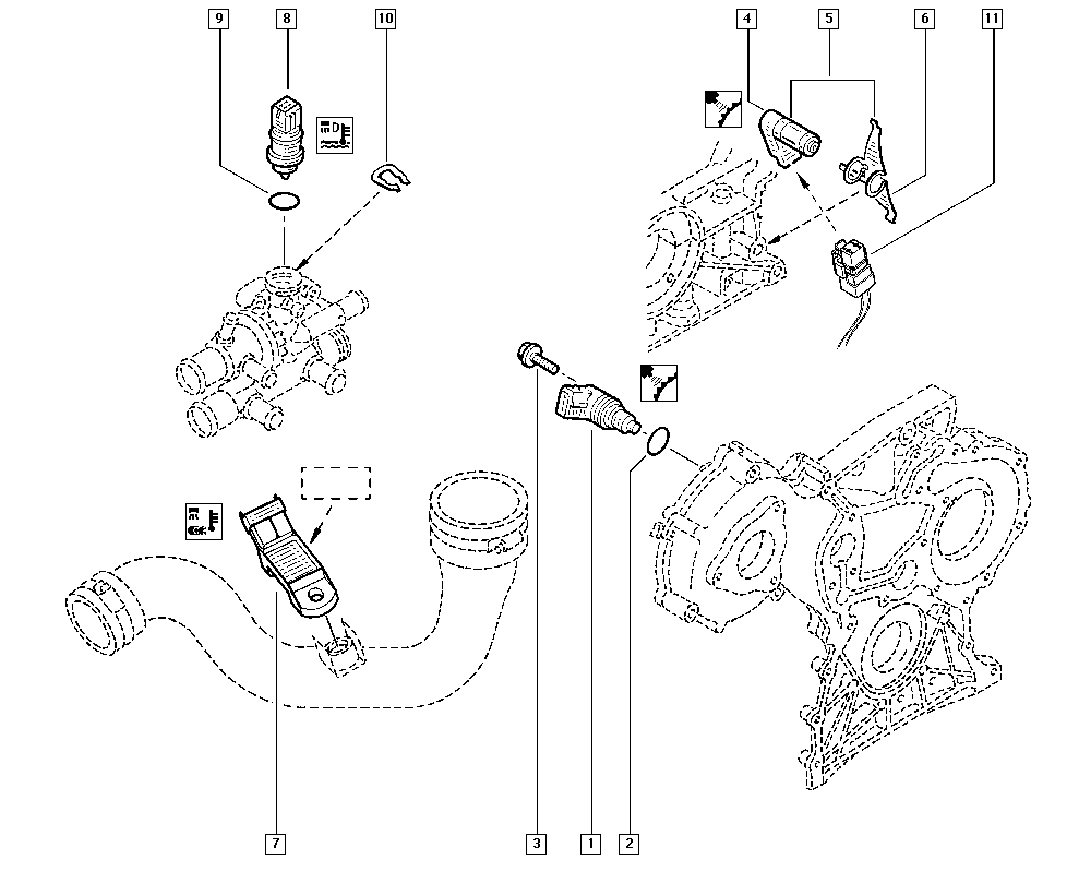 RENAULT TRUCKS 226309418R - Tunnistin, jäähdytysnesteen lämpötila inparts.fi