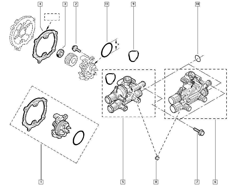 RENAULT 77 01 474 190 - Vesipumppu inparts.fi