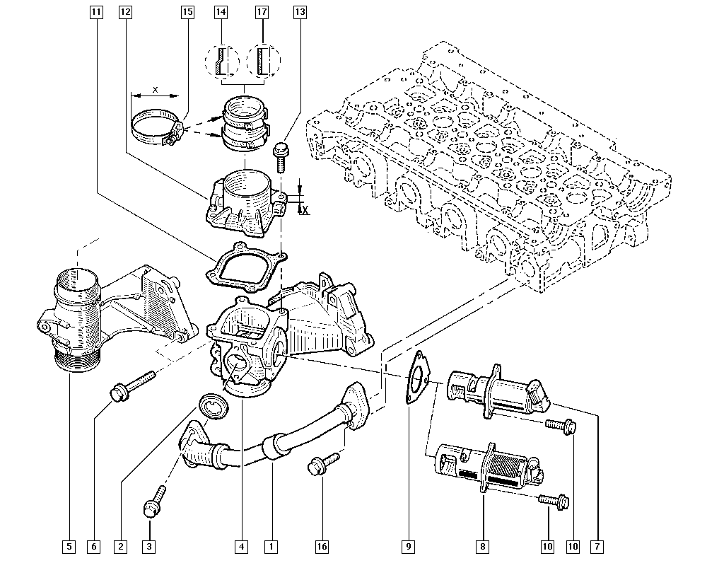 Opel 82 00 270 539 - Venttiili, pakokaasun kierrätys inparts.fi