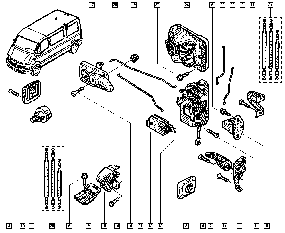 RENAULT 7700353757 - Ohjain, lukitusnuppi inparts.fi