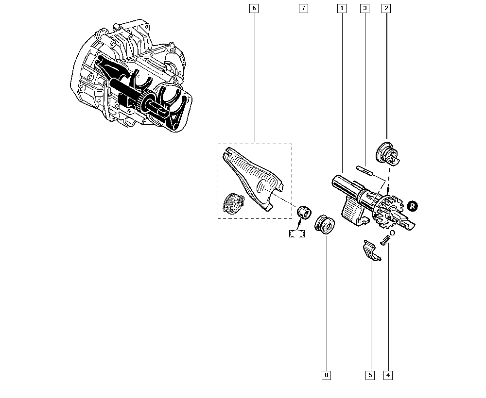 RENAULT 77 00 715 851 - Irroitushaarukka, kytkin inparts.fi