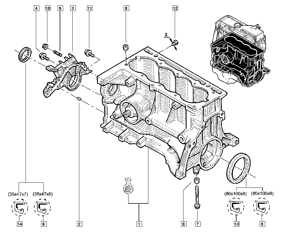 NISSAN 7701473544 - Akselitiiviste, kampiakseli inparts.fi