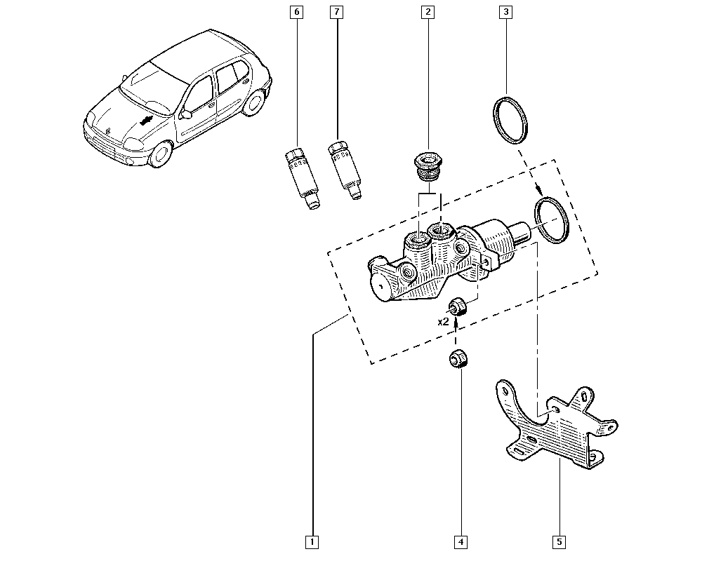 RENAULT TRUCKS 77 01 205 742 - Jarrupääsylinteri inparts.fi