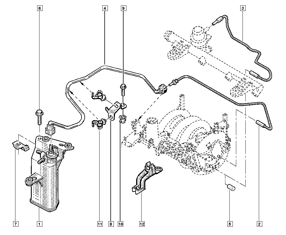 RENAULT 82 00 672 360 - Aktiivihiilosuodatin, säiliön ilmaus inparts.fi