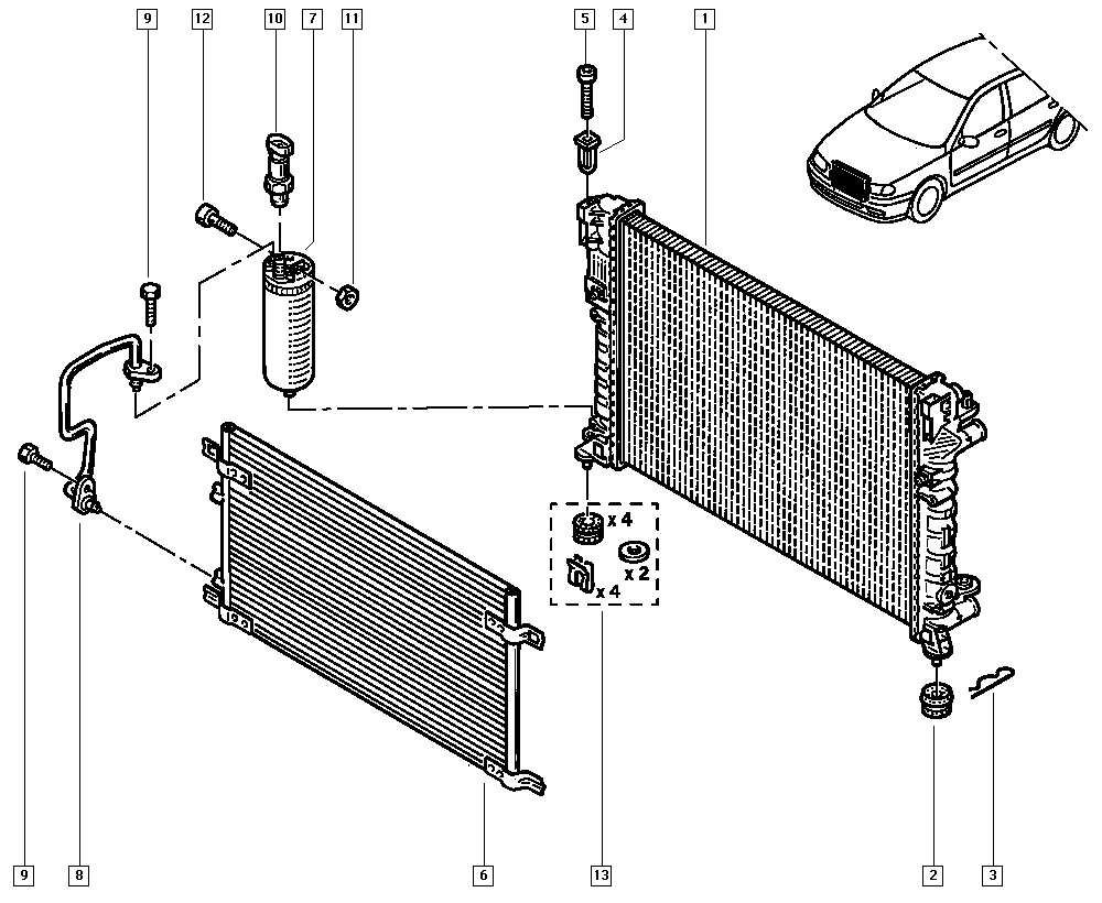 RENAULT 77 00 837 219 - Painekytkin, ilmastointilaite inparts.fi