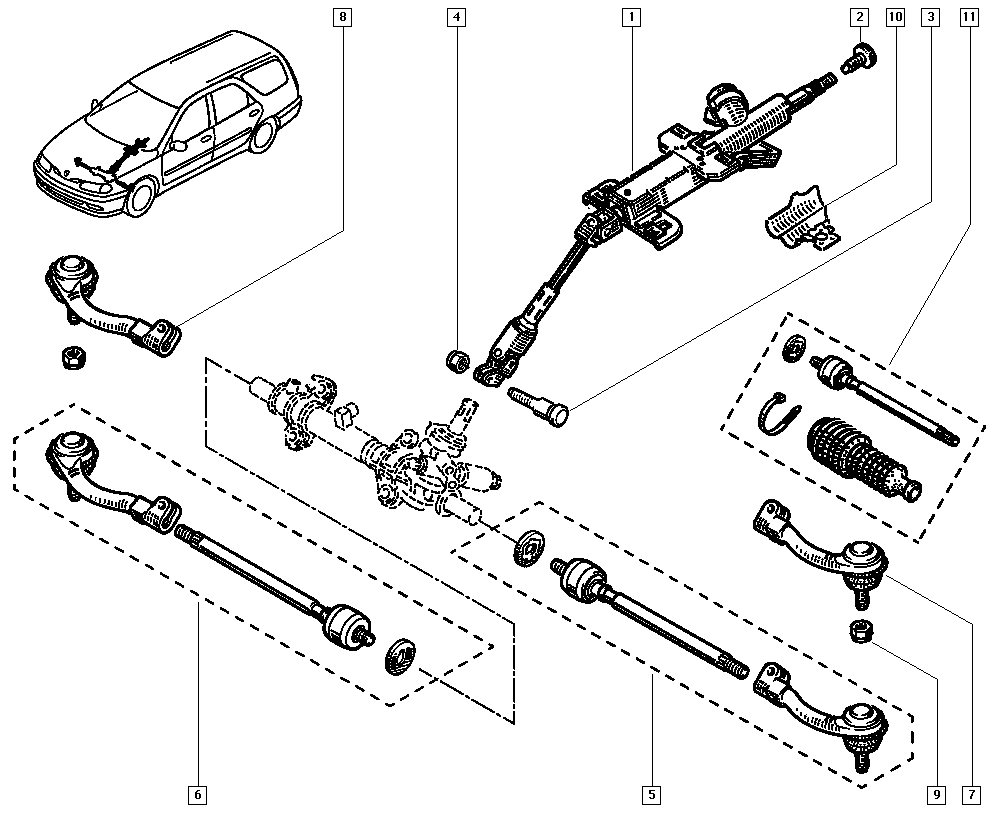 RENAULT 60 00 022 736 - Raidetangon pää inparts.fi