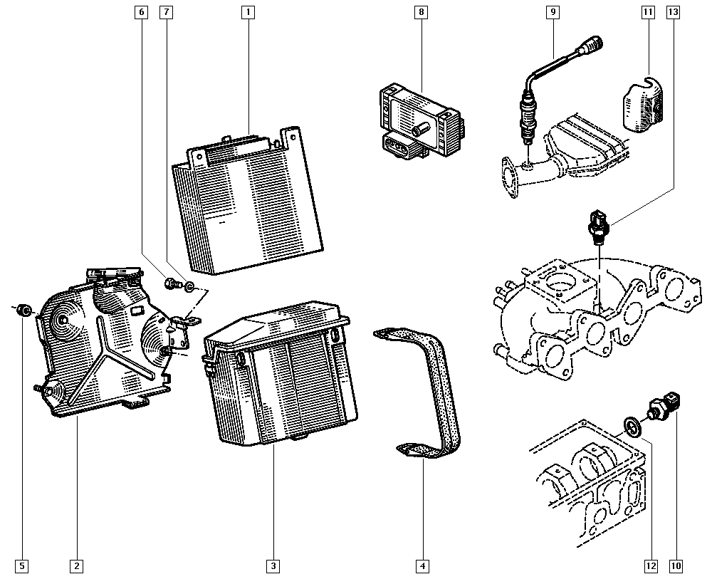 Opel 77 00 706 876 - Tunnistin, imusarjapaine inparts.fi