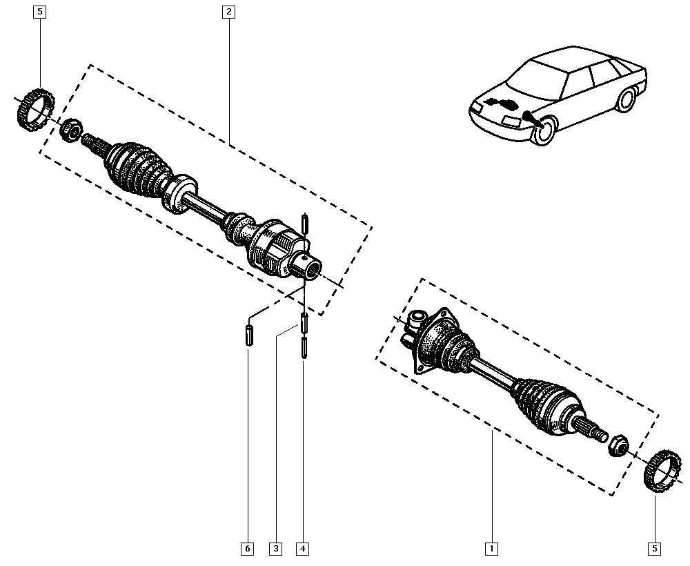 RENAULT 7701351479 - Vetoakseli inparts.fi