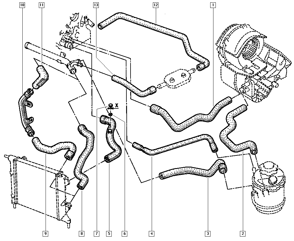 RENAULT 7700808729 - Jäähdyttimen letku inparts.fi