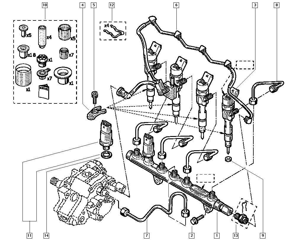 RENAULT 77 01 055 062 - Tiivisterengas, ruiskutusventtiili inparts.fi