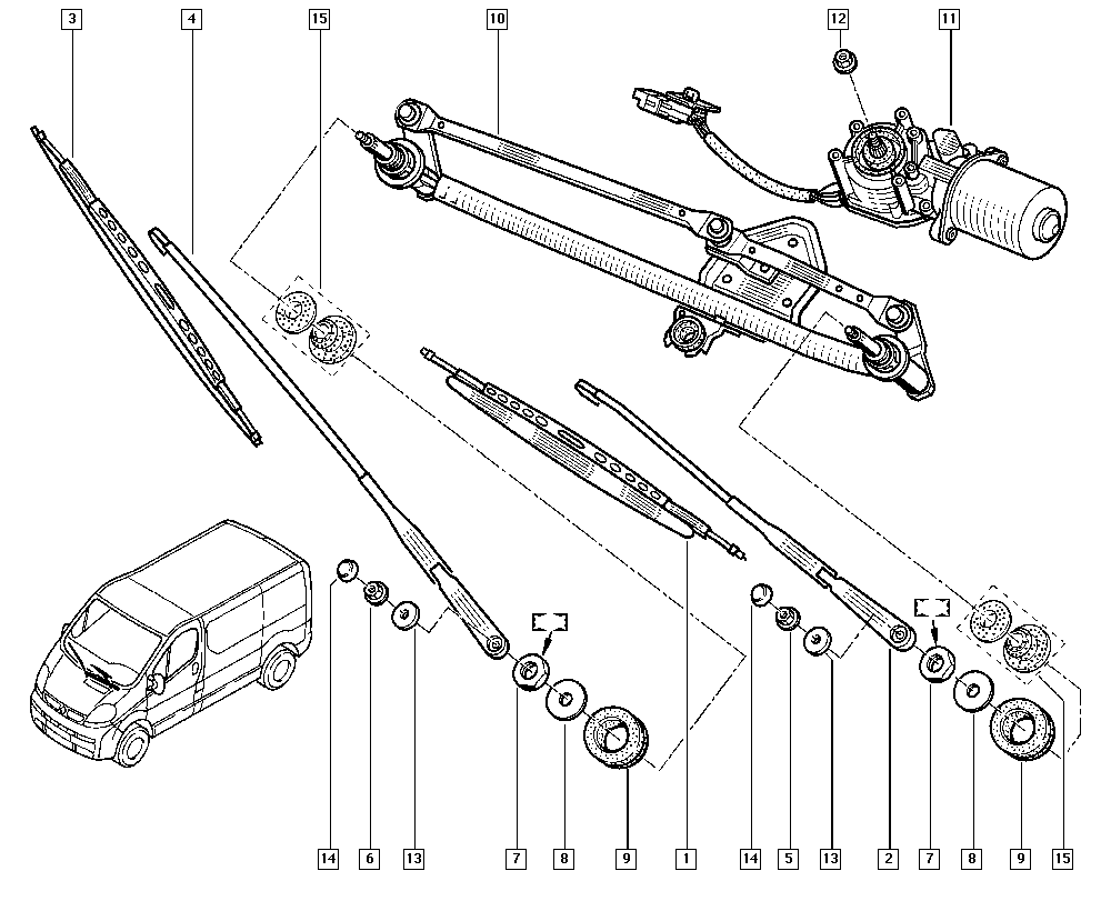 RENAULT 77 01 050 582 - Tuulilasinpyyhkimen varsi, lasinpesu inparts.fi