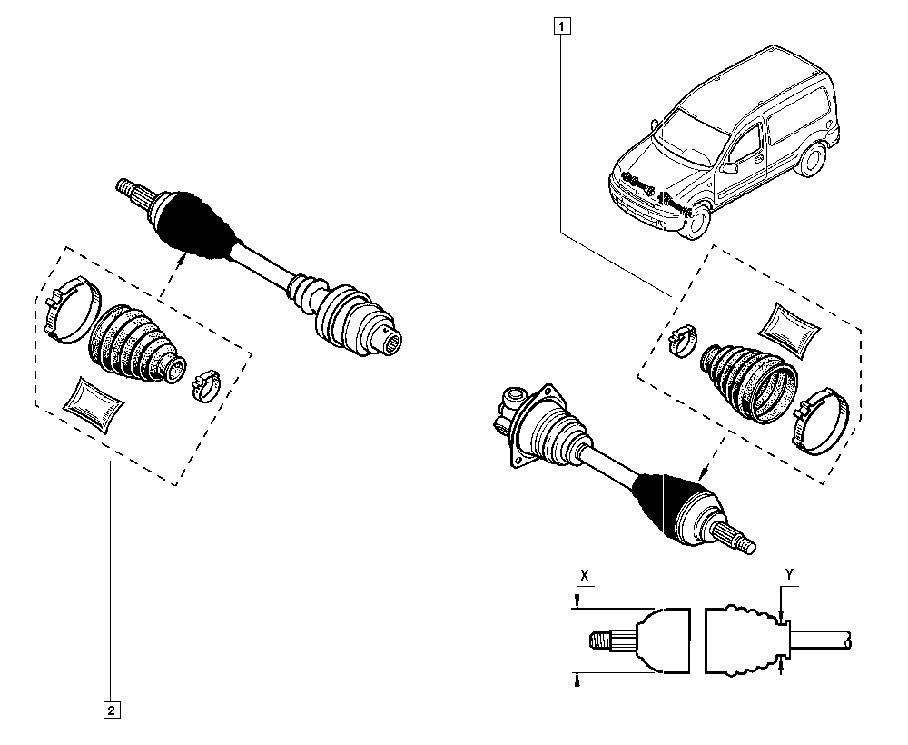 RENAULT 7701209251 - Paljekumi, vetoakseli inparts.fi