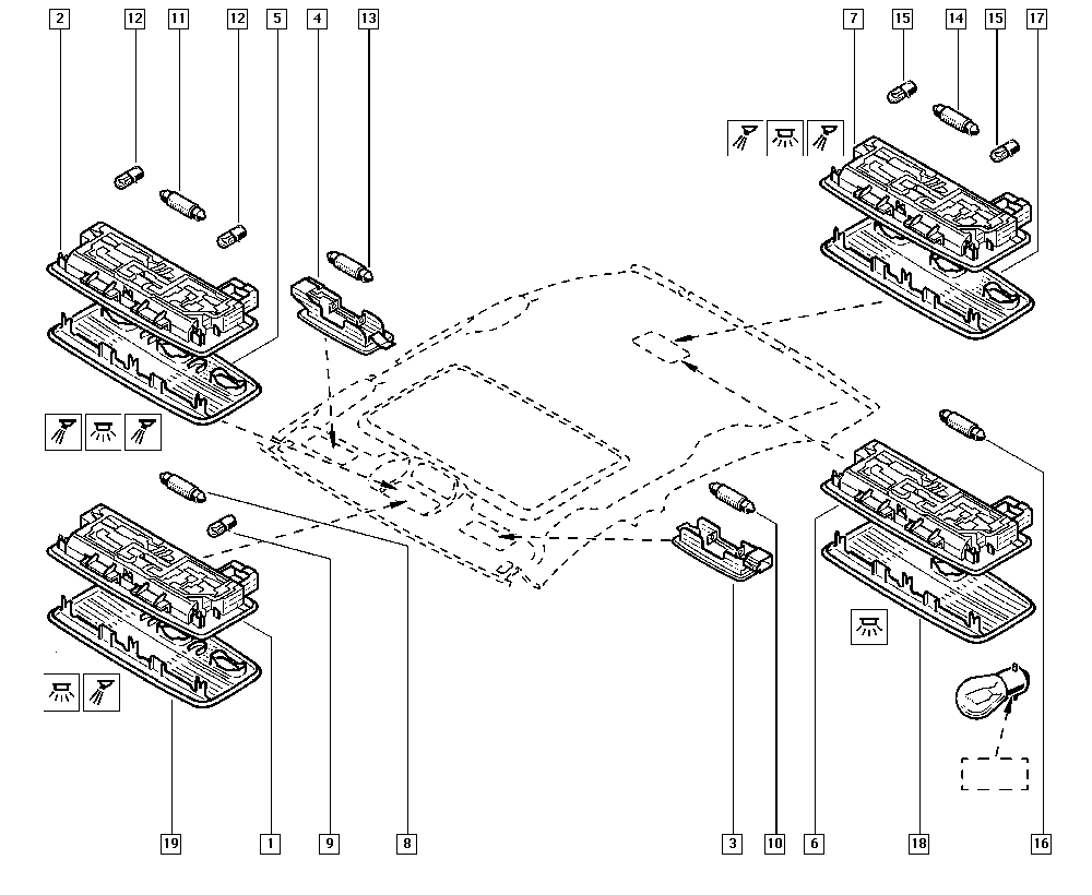 RENAULT 77 03 097 182 - Polttimo, mittariston valo inparts.fi