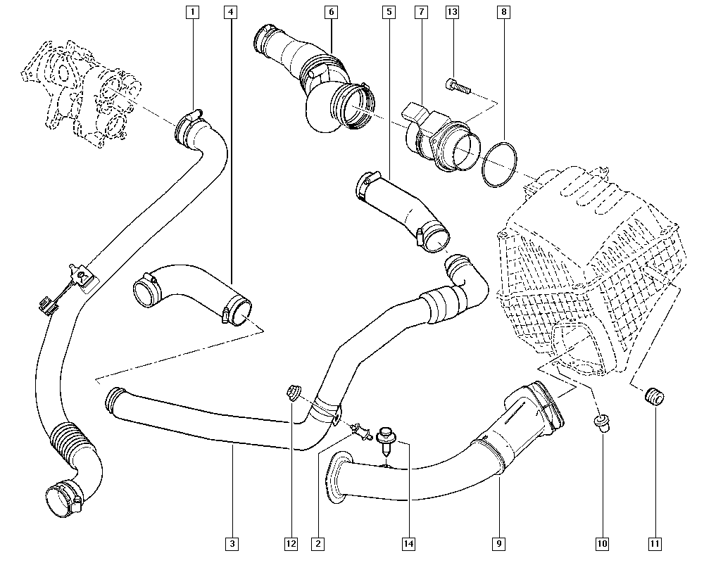 NISSAN 7700314057 - Ilmamassamittari inparts.fi